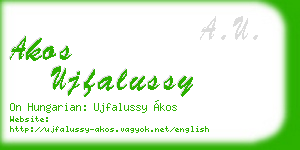 akos ujfalussy business card